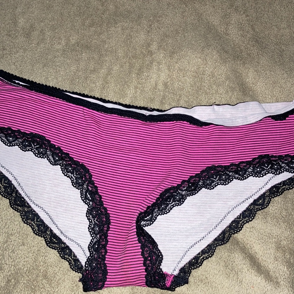 Pink and black panties